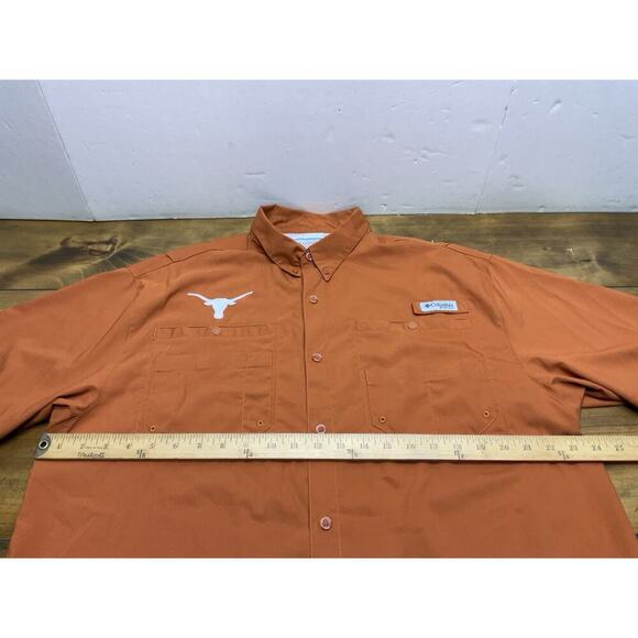 Texas Longhorns Shirt Mens Large Burnt Orange Columbia PFG Omni Shade Vented - Picture 8 of 11